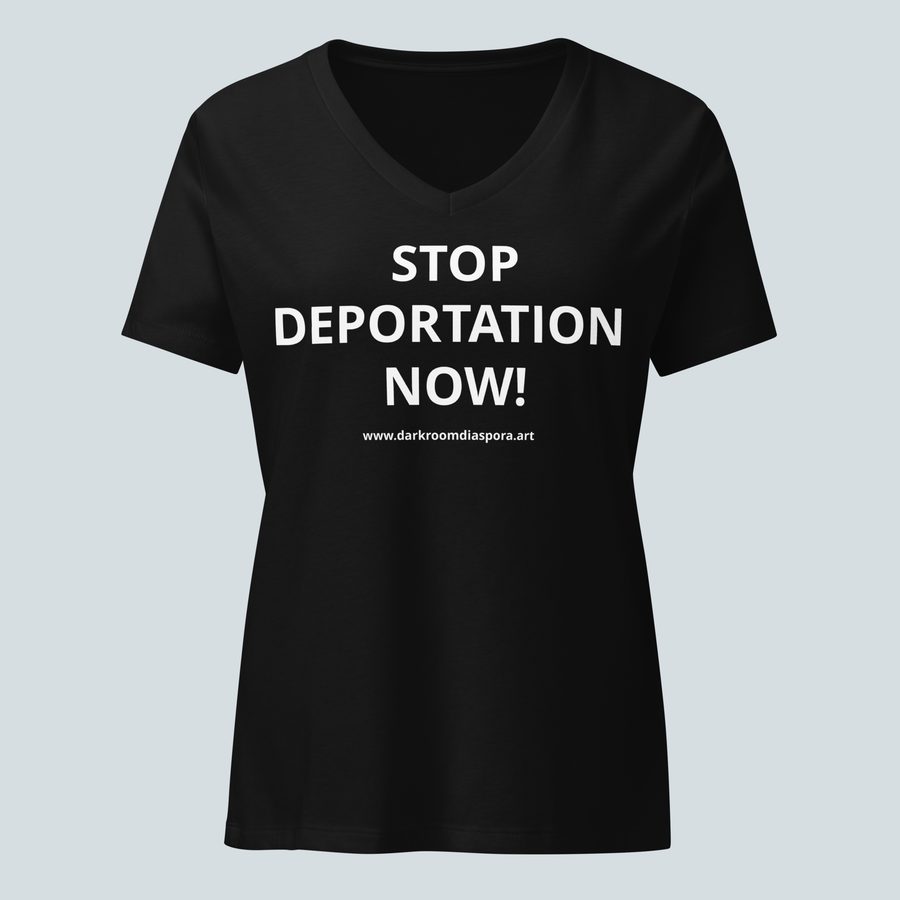 Stop Deportation Now Women's Tee, Black, front